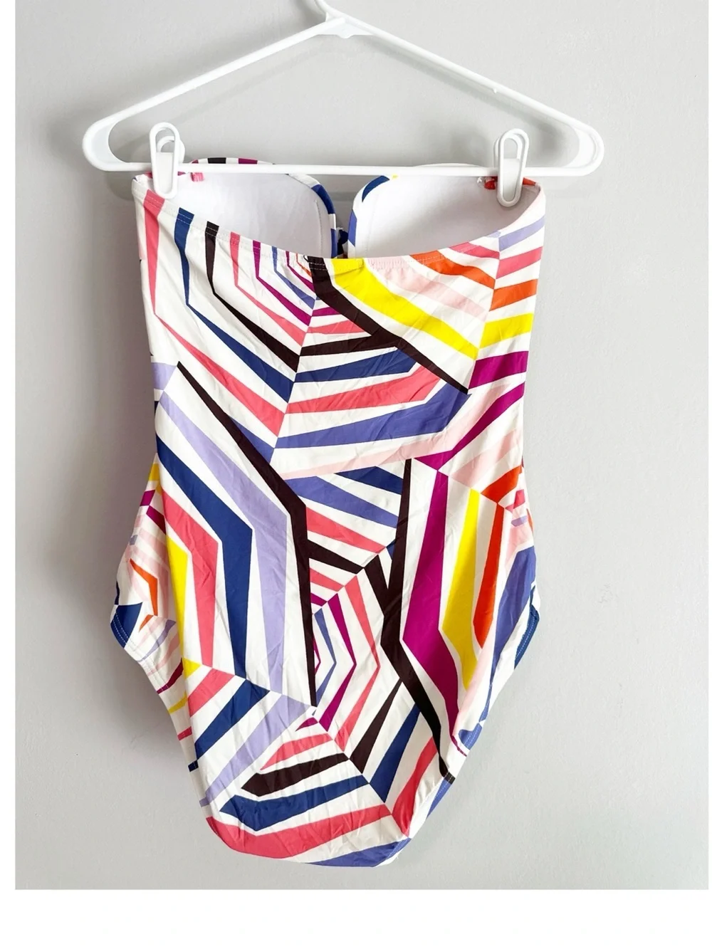 Kate Spade geobrella molded strapless swimsuit size small